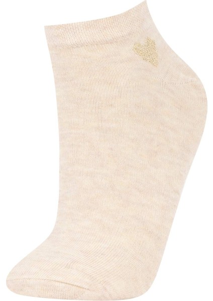 Kadın 5'li Pamuklu Patik Çorap V5122AZNS