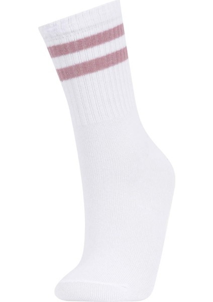 Kız Çocuk 3'lü Pamuklu Uzun Çorap