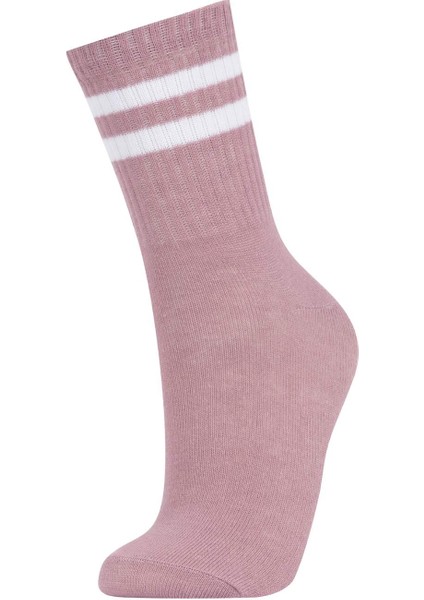 Kız Çocuk 3'lü Pamuklu Uzun Çorap