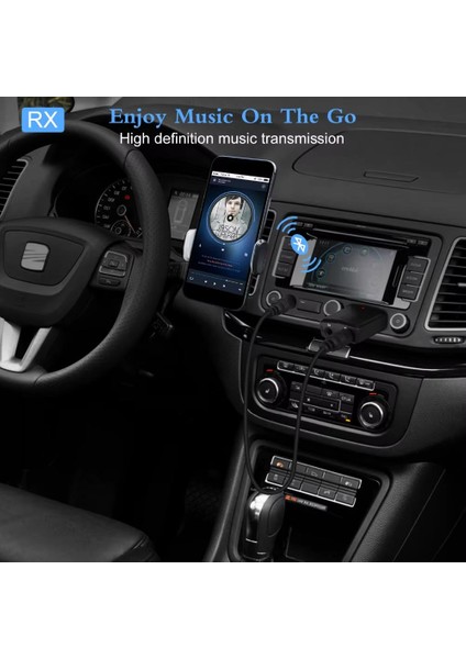 ZF-169PLUS Kablosuz 3in1 Bluetooth 5.0 USB Ses Adaptörü Alıcı-Verici Transmitter-Receiver Araç 3.5mm Aux Stereo Tv Pc Hoparlör Bilgisayar Tablet Kulaklıklar Için fiyatları