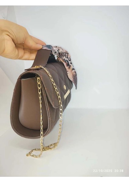 Kadın Fularlı Şık Çanta 15X19CM