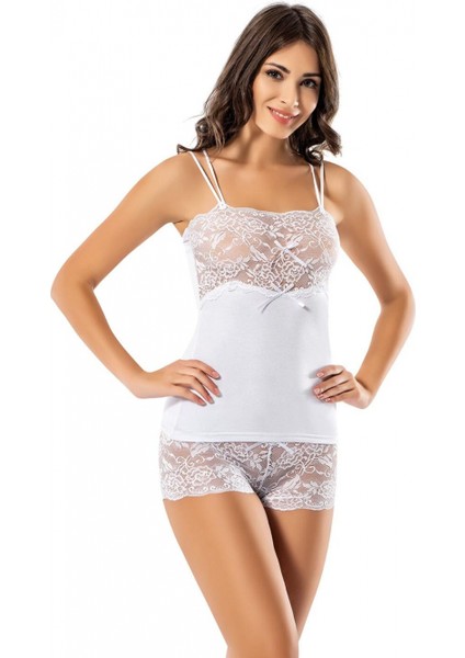 Pilelistore Çift Askılı Dantelli Atlet Şort Takım 072 fiyatları