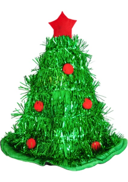 Yılbaşı Şapkası Çam Ağacı Temalı Bez Şapka 37 cm fiyatları