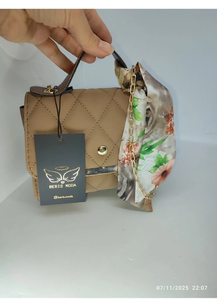Kadın Fularlı Şık Çanta 15X19CM