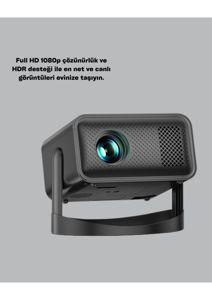 Dahili Hoparlörlü ve Uzun Ömürlü LED Lambalı Akıllı Projektör fiyatları