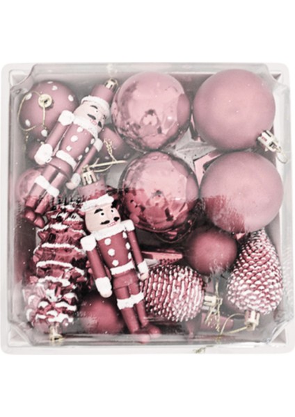 Yılbaşı Ağacı Şampanya Rengi Süsleme Seti Şampanya Rengi 24 Adet modelleri