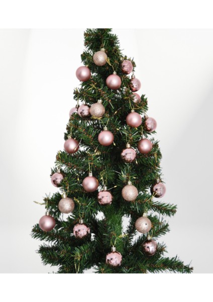 Yılbaşı Ağaç Süsü 72 Parça Süsleme Seti Bronz Renk