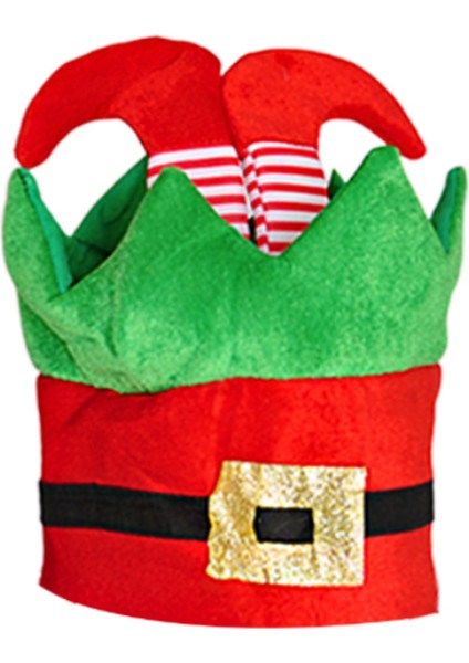 Yılbaşı Şapkası Elf Pantolon Figürlü Bez Şapka 29 cm fiyatları