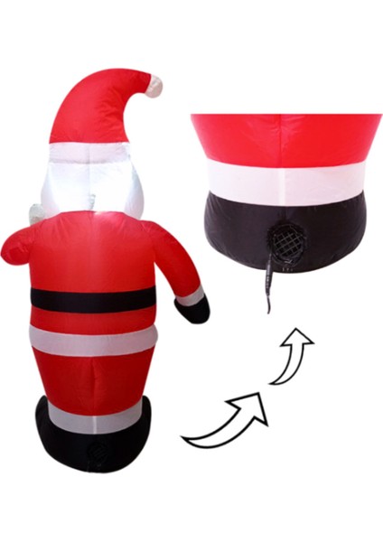 Yılbaşı Baston Şekerli Noel Baba Işıklı Şişme Dekor 120 cm modelleri