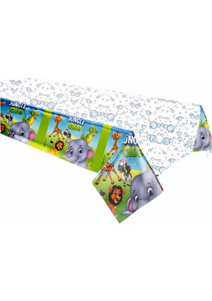 Doğum Günü Partisi Için Jungle Club Bardak Tabak Peçete Flama Masa Örtüsü Takımı modelleri