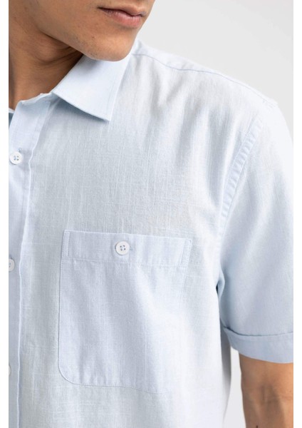 Regular Fit Polo Yaka Kısa Kollu %100 Pamuk Gömlek