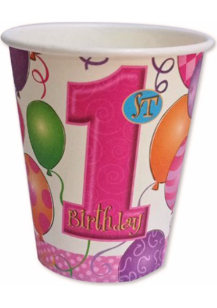 Doğum Günü 1. Ci Yaş Günü Bardak Tabak Peçete ve Masa Örtüsü Seti modelleri
