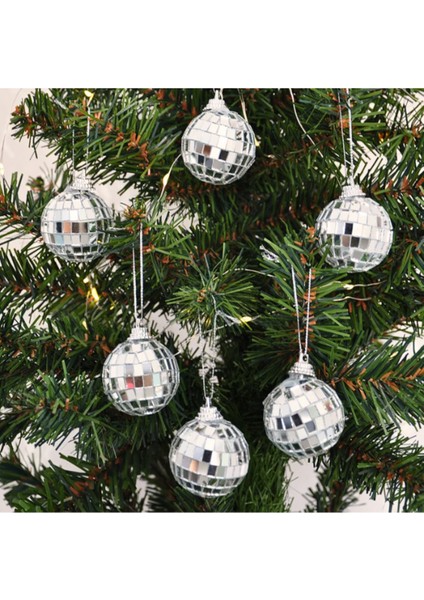 Yılbaşı Ağacı Süsü Aynalı Dekor Topları 5 cm 6 Adet