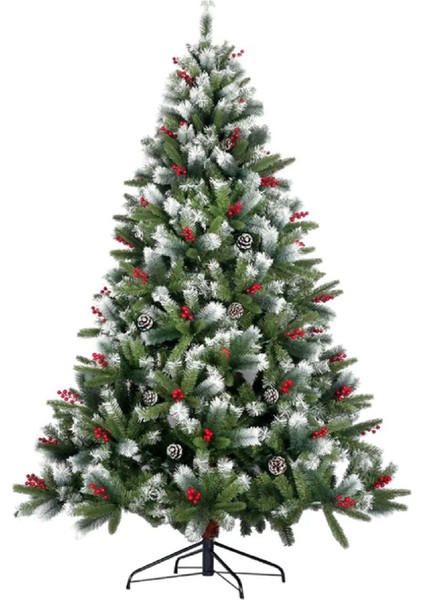 Ithal Yılbaşı Çam Ağacı Kendinden Karlı Kokinalı Kozalaklı 150CM Yoğun Dallı Yılbaşı Ağacı