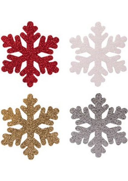 Yılbaşı, Çift Taraflı Kar Tanesi Strafor Süs 14CM 4lü