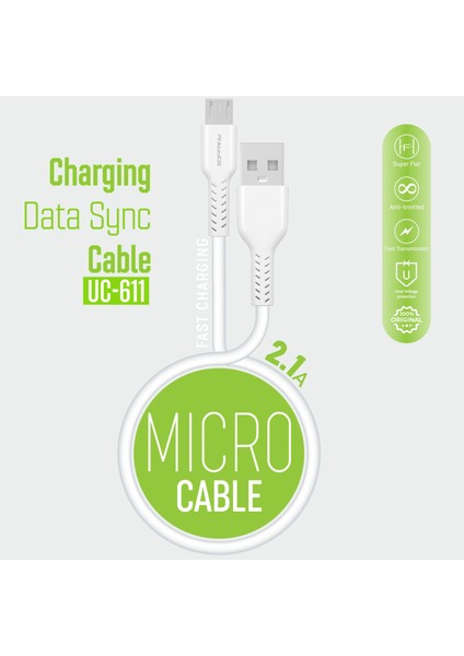 UC-611 Micro USB Data Kablosu