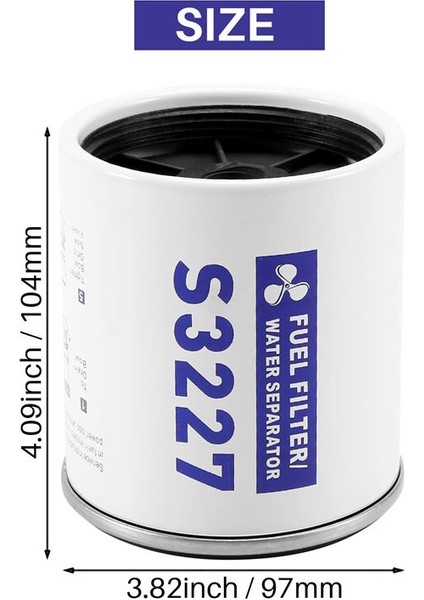 S3227 Dıştan Takma Deniz Yakıt Filtre Elemanları Yakıt Su Ayırıcı Filtre Elemanları (Yurt Dışından)