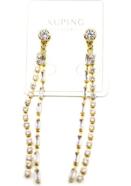 Taşlı Küpe - Altın