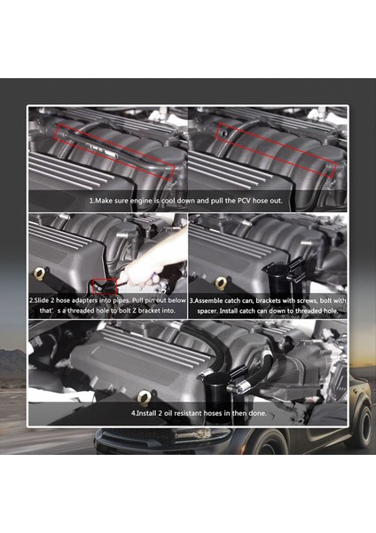 Petrol Catch Can Tank 5 7 Hemi Z-Brakket Kütük Catch Can Dodge Charger Chrysler Için Can 300 6 4l Hava Yağı Ayırıcı Kırmızı (Yurt Dışından) modelleri