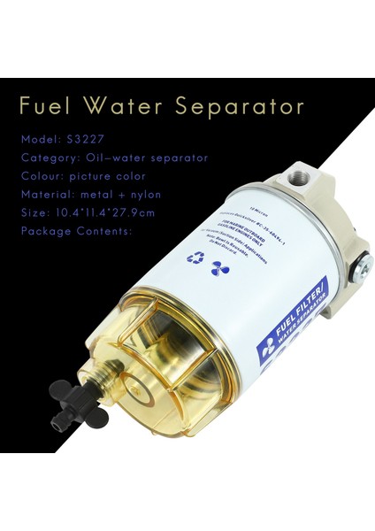 S3227 Dıştan Takma Deniz Deniz Yakıt Filtresi Yakıt Su Ayırıcı Filtre Montajı Deniz Motoru Deniz Filtresi (Yurt Dışından) fiyatları