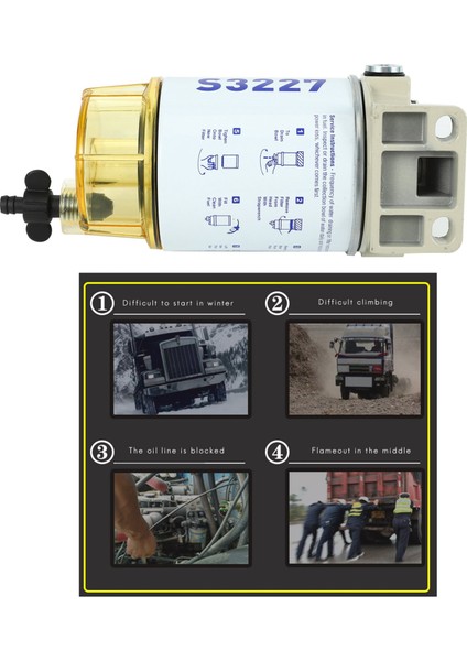 S3227 Dıştan Takma Deniz Deniz Yakıt Filtresi Yakıt Su Ayırıcı Filtre Montajı Deniz Motoru Deniz Filtresi (Yurt Dışından) fırsatları