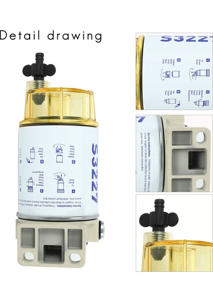 S3227 Dıştan Takma Deniz Deniz Yakıt Filtresi Yakıt Su Ayırıcı Filtre Montajı Deniz Motoru Deniz Filtresi (Yurt Dışından) indirimleri