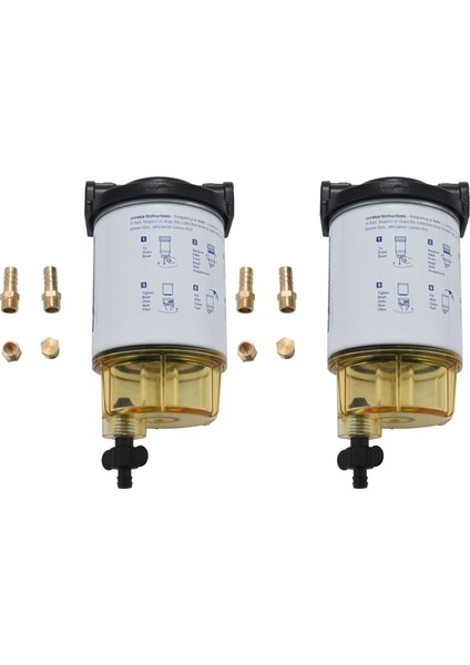 2x S3213 Dıştan Takma Deniz Deniz Yavru Yağ Suyu Ayırma Gemisi Filtre Yakıt Su Ayırıcı Filtre (Yurt Dışından)