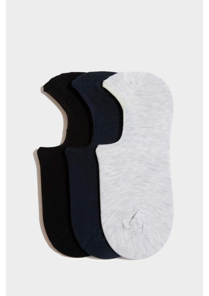 Erkek 3'lü Basic Düz Babet Çorabı K5310AZNS