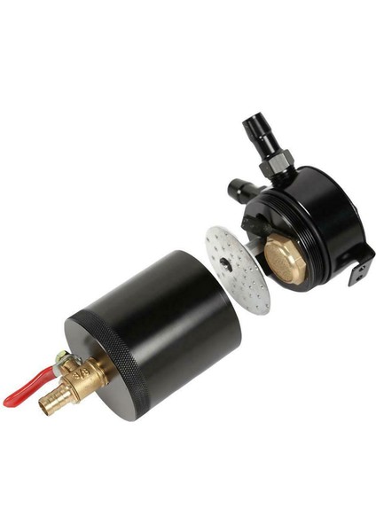 Evrensel Yağ Yakalama Drenaj Valfi Yakıt Deposu Parçaları ile Şaşkın 2 Portlu Alüminyum Rezervuar Yağ Yakalama Tankı Sıkıştırabilir (Yurt Dışından)