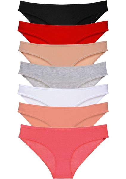 7 Adet Süper Eko Set Likralı Kadın Slip Külot Set 2