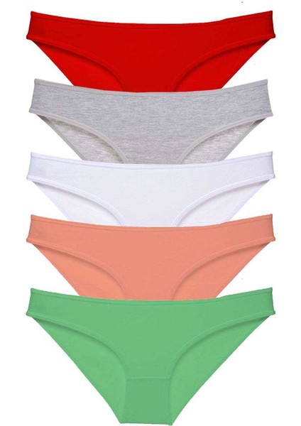 5 Adet Süper Eko Set Likralı Kadın Slip Külot 518