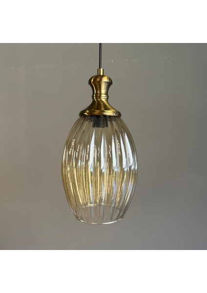 Diona Cam Bal Rengi Tekli Avize Tokmak Başlık Retro Sarkıt Lamba Salon Aydınlatma fiyatları