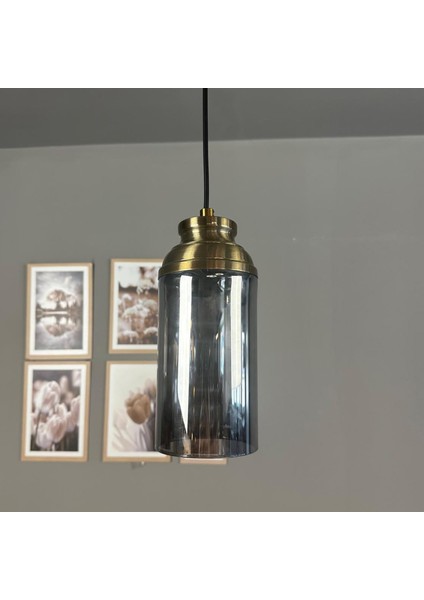 Windy Cam Füme Tekli Avize Kum Saati Başlık Retro Sarkıt Lamba Salon Aydınlatma fiyatları