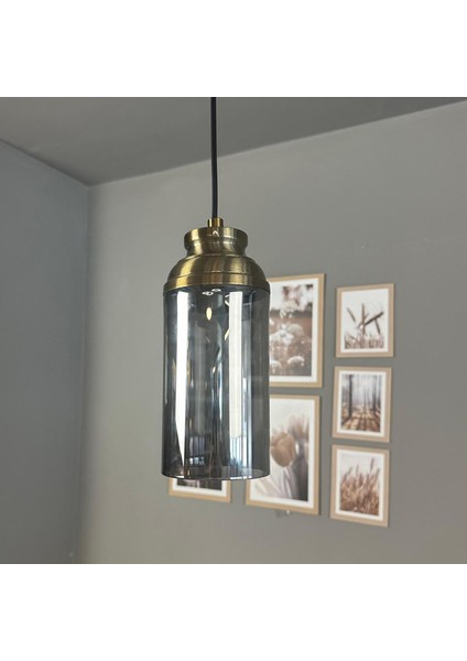 Windy Cam Füme Tekli Avize Kum Saati Başlık Retro Sarkıt Lamba Salon Aydınlatma modelleri