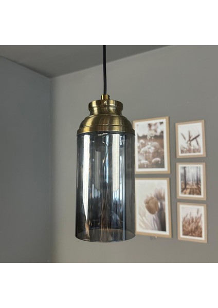 Windy Cam Füme Tekli Avize Kum Saati Başlık Retro Sarkıt Lamba Salon Aydınlatma fırsatları