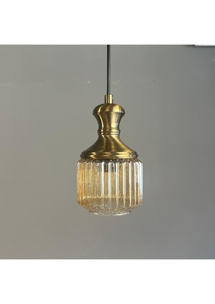 Jerno Cam Bal Rengi Tekli Avize Eskitme Tokmak Başlık Retro Sarkıt Lamba Salon Aydınlatma fiyatları