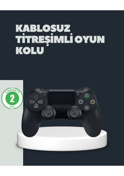 Yzlal Kablosuz Titreşimli Oyun Kolu – Ps4 Uyumlu Ergonomik Tasarım ve Uzun Pil Ömrü