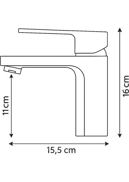 Banora Rauline, Krom Lavabo Bataryası, Paslanmaz Pirinç Gövde, Su Tasarruflu Perlatörlü Musluk indirimleri