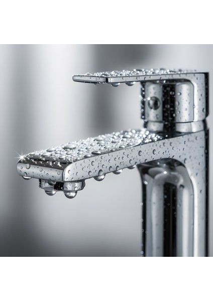 Banora Rauline, Krom Lavabo Bataryası, Paslanmaz Pirinç Gövde, Su Tasarruflu Perlatörlü Musluk