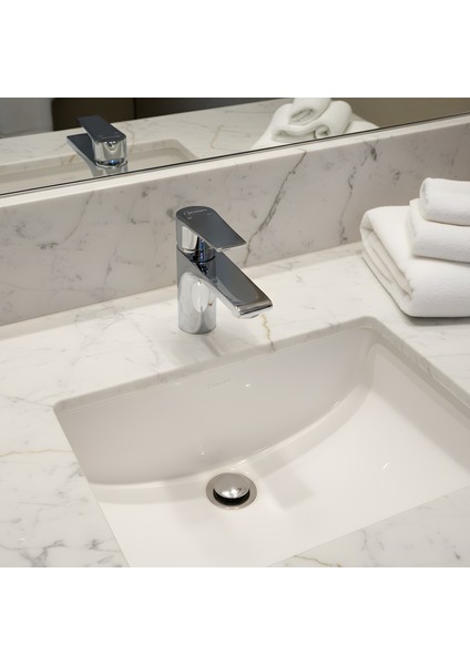 Banora Rauline, Krom Lavabo Bataryası, Paslanmaz Pirinç Gövde, Su Tasarruflu Perlatörlü Musluk