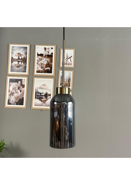 Windy Cam Füme Tekli Avize Ince Eskitme Başlık Retro Sarkıt Lamba Salon Aydınlatma fiyatları