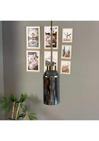 Windy Cam Füme Tekli Avize Ince Eskitme Başlık Retro Sarkıt Lamba Salon Aydınlatma fırsatları