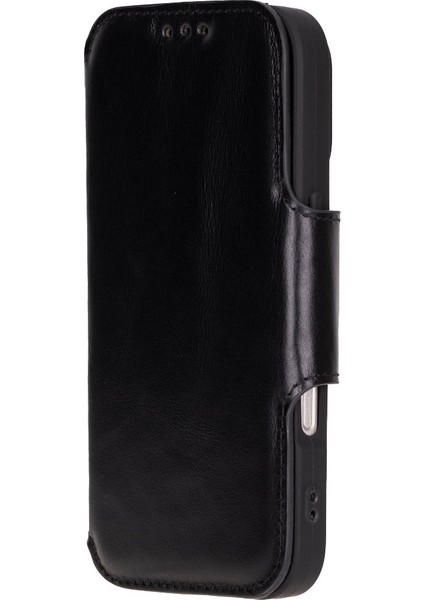 Clara iPhone 16 Pro Max Deri Kılıf-Siyah modelleri