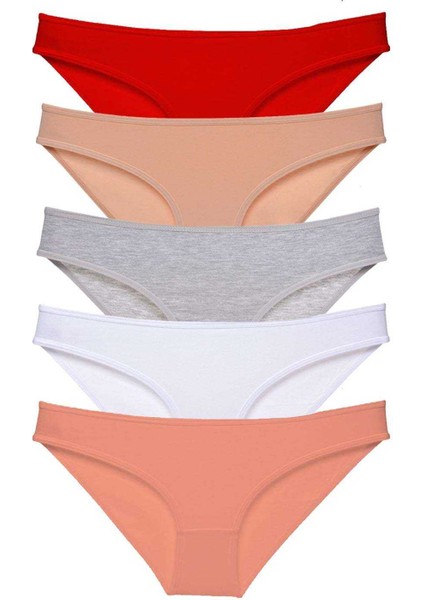 5 Adet Süper Eko Set Likralı Kadın Slip Külot 523