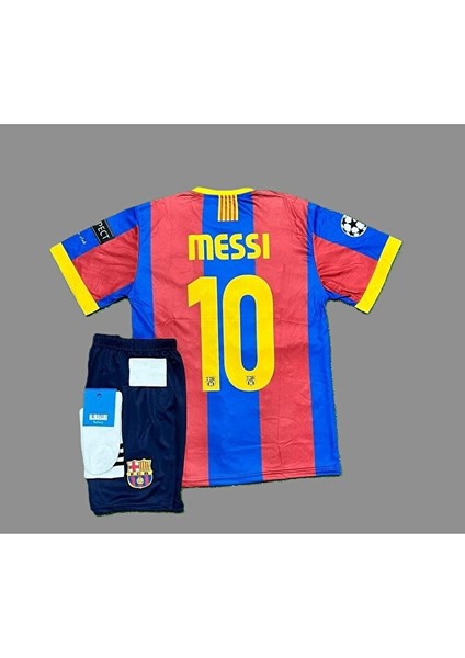 Fc. B.a.r.c.e.l.o.n.a 2011 Sampiyonlar Ligi Finali Lionel M'essi Nostalji Çocuk Forması 4'lü SET0001