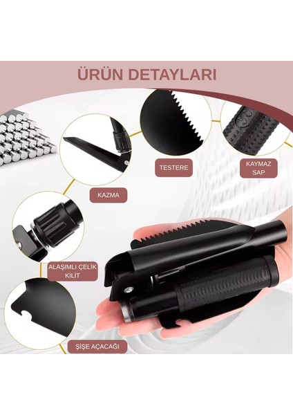Katlanır Kamp & Bahçe Küreği-Kazması , Çok Fonksiyonlu, Pusulalı,testere ve Açacaklı Kompakt Set modelleri