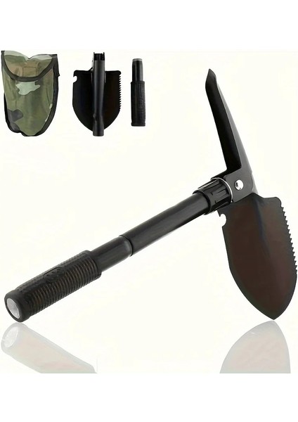 Katlanır Kamp & Bahçe Küreği-Kazması , Çok Fonksiyonlu, Pusulalı,testere ve Açacaklı Kompakt Set fırsatları