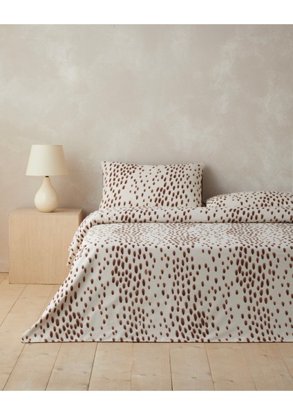 Cheetah Charm Pamuk Çift Kişilik Nevresim Takımı 200X220 cm Kahverengi