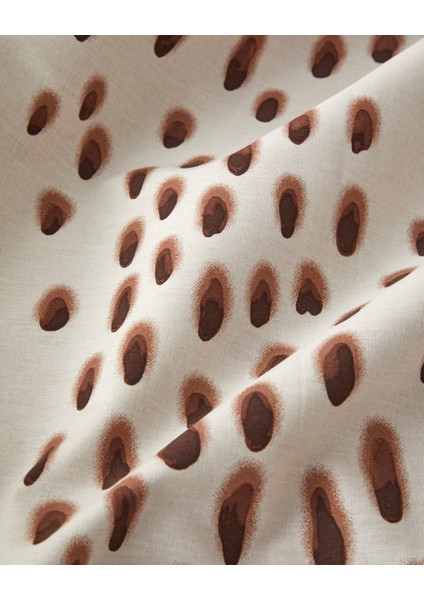 Cheetah Charm Pamuk Çift Kişilik Nevresim Takımı 200X220 cm Kahverengi