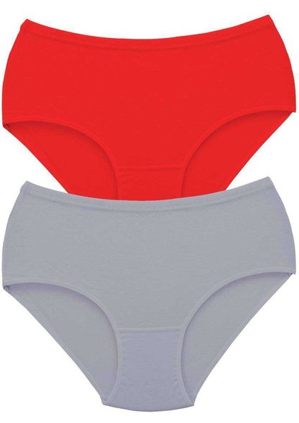 2 Adet Tutku Kadın Yüksek Bel Bato Kalın Lastik Külot S6